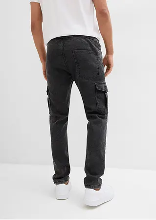 bonprix Modern geschnittene Sweat-Schlupfjeans mit Cargotaschen Saisonale Angebote
