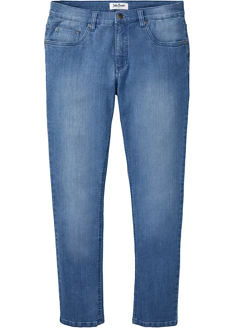 bonprix Modische Slim Fit Stretch-Jeans mit leichter Waschung - blau
