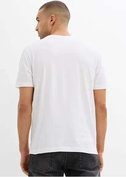bonprix Kerniges T-Shirt aus reiner Baumwolle - weiß - Herren Begrenzte Freigabe