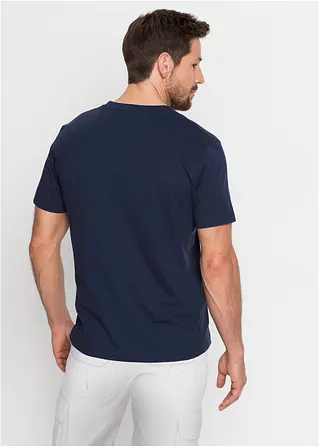 bonprix Bedrucktes T-Shirt mit Verzierungen - blau - Herren Bis zu 65% Rabatt