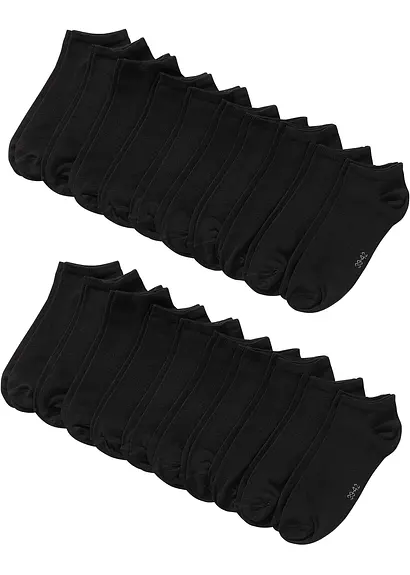 bonprix Praktischer Sneakersocken im Multipack mit hohem Baumwollanteil