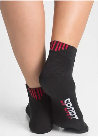bonprix Komfortable Sportsocken mit Schriftzug - schwarz/ farbig - Damen Riesige Rabatte