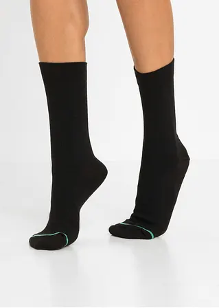 bonprix Herren Socken (5er Pack) mit Kontraststreifen - schwarz Im Verkauf