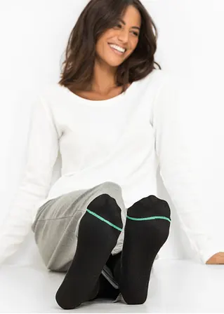 bonprix Herren Socken (5er Pack) mit Kontraststreifen - schwarz Im Verkauf