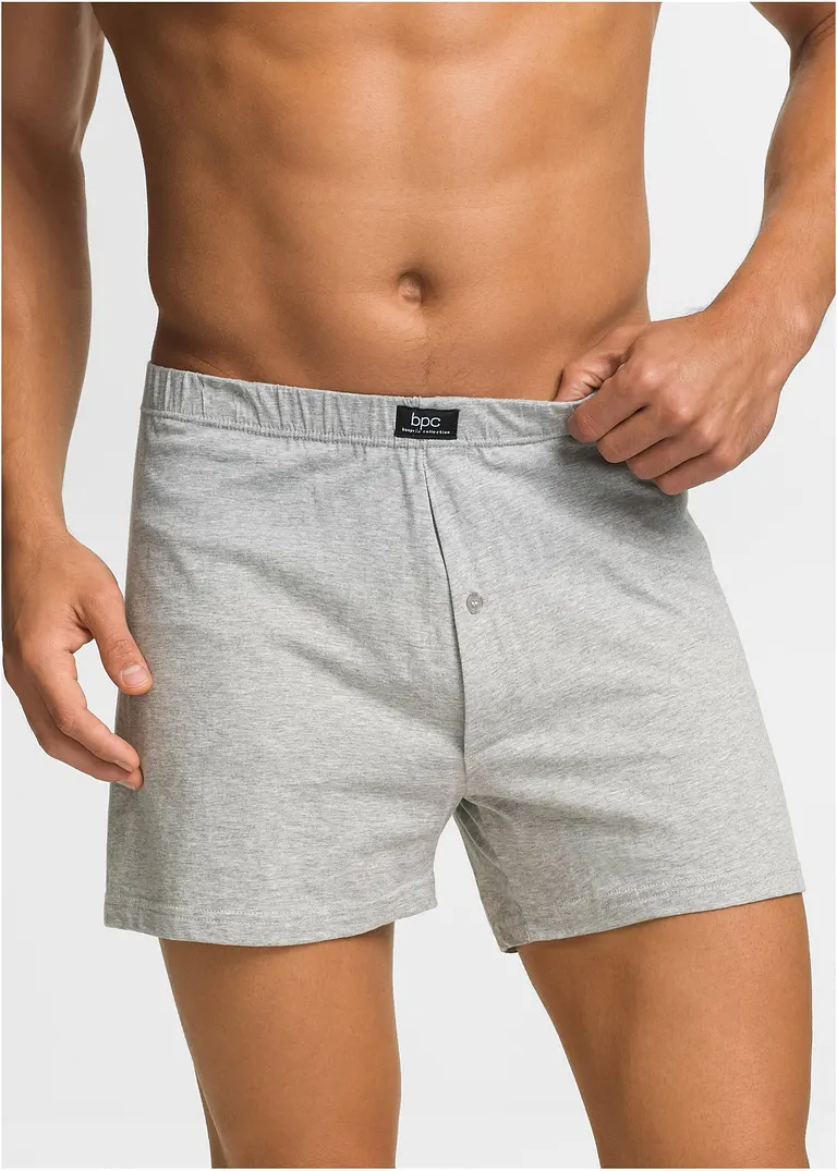 bonprix Lockere Jersey Boxershorts mit hohem Tragekomfort - grau meliert Rabatte dieses Monats