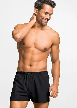 bonprix Lockere Jersey Boxershorts im Set - schwarz uni Meist gekauft