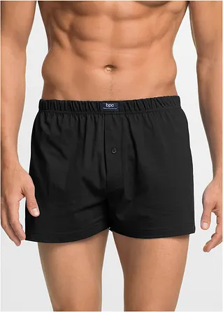 bonprix Lockere Jersey Boxershorts im Set - schwarz uni Meist gekauft