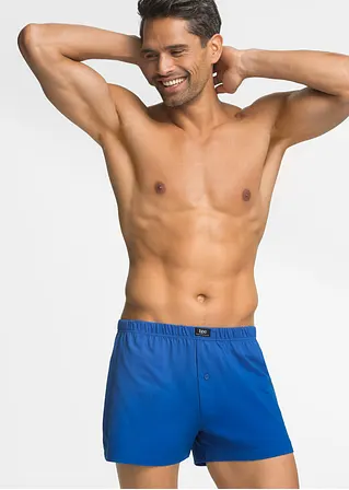 bonprix Lockere Jersey Boxershorts im Set - schwarz + blau + rot - Herren Blitzverkäufe