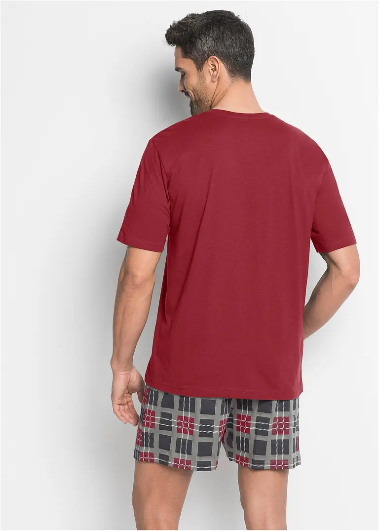 bonprix Lässig bedruckter Pyjama mit T-Shirt und Shorts Fabrik Onlineshop