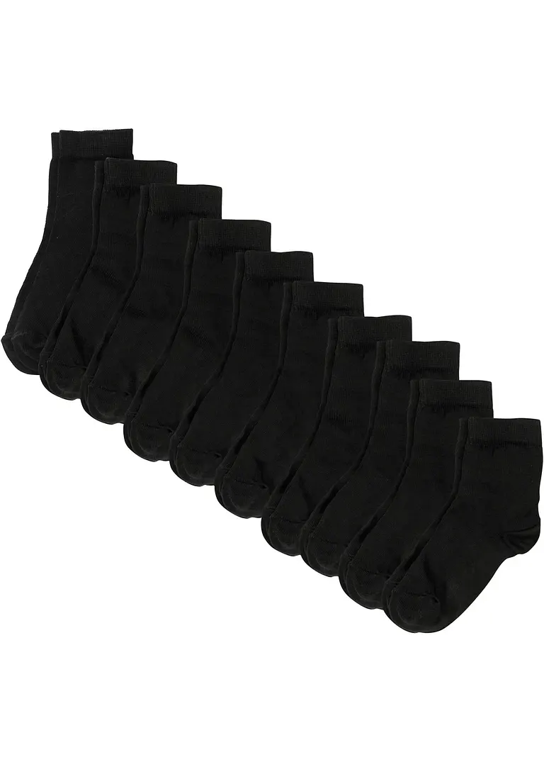 bonprix Schlichte Basic-Socken - schwarz - Damen