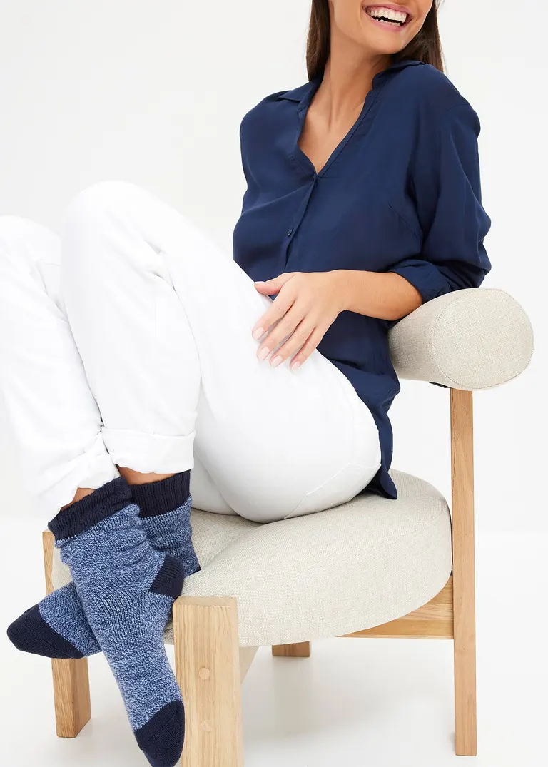 bonprix Schlichte Thermo Socken mit weichem Innenfrotee - Damen Valentinstagsangebot