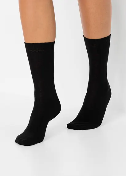 bonprix Multipack Socken mit elastischem Rippbündchen - schwarz Exklusive Angebote