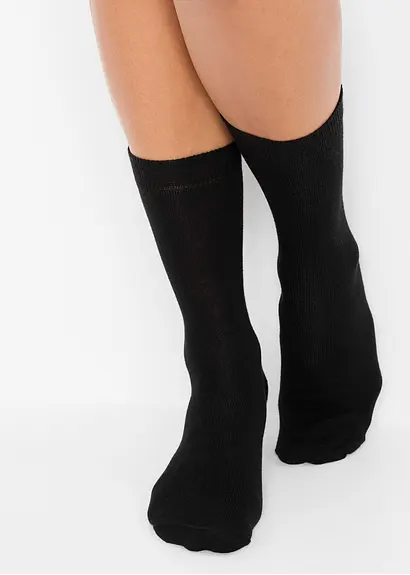 bonprix Multipack Socken mit elastischem Rippbündchen - schwarz Exklusive Angebote