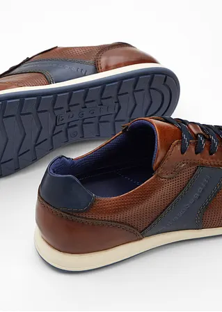 bonprix Robuster Bugatti Sneaker aus Leder - braun - Herren Sonderangebote