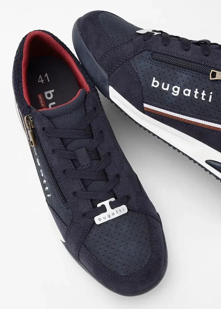 bonprix Lässiger Bugatti Sneaker mit Reißverschluss - blau Riesige Ersparnisse