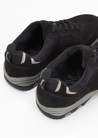 bonprix Trekkingschuh aus Leder zum Schnüren - schwarz - Damen Tiefpreis