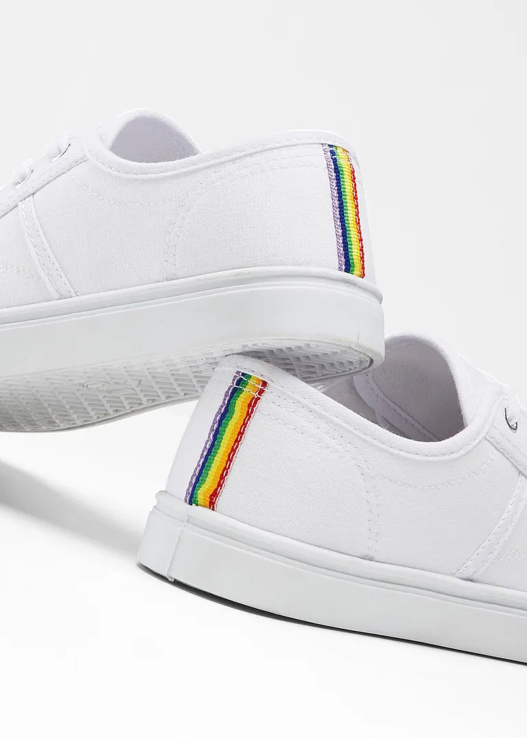 bonprix Modischer Sneaker mit Regenbogen Detail - weiß - Damen Letzte 3 Tage
