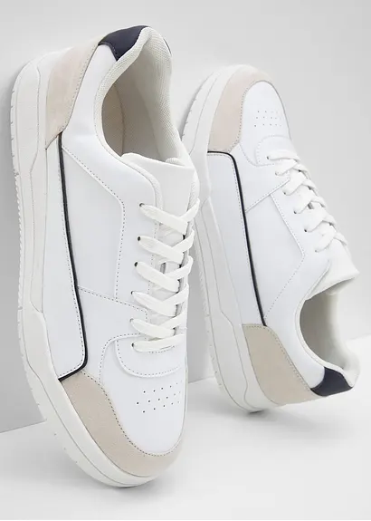 bonprix Lässiger Sneaker mit sportlichen Details - weiß Clearance-Verkauf