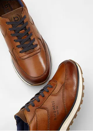 bonprix Eleganter Bugatti Sneaker aus Leder - braun - Herren Black Friday Preise