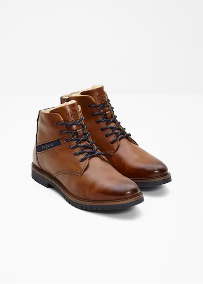 bonprix Warm gefütterte Schnür Stiefelette von Bugatti - braun Im Verkauf