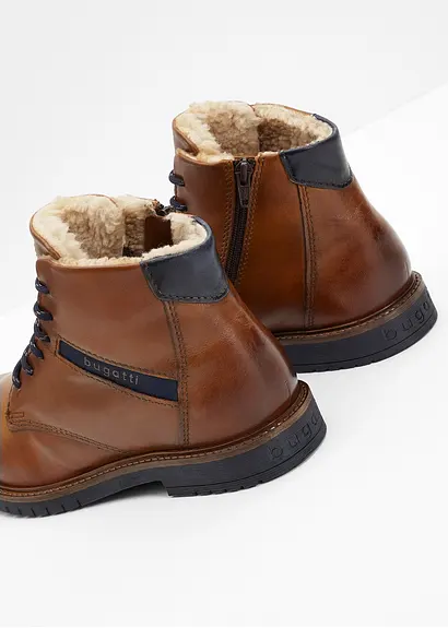 bonprix Warm gefütterte Schnür Stiefelette von Bugatti - braun Im Verkauf
