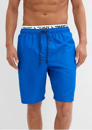 bonprix Trendige Badeshorts mit dekorativem Gummibund - blau Auslauf