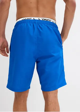 bonprix Trendige Badeshorts mit dekorativem Gummibund - blau Auslauf