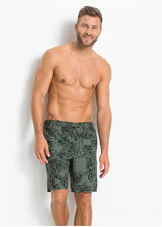 bonprix Sportliche Badeshorts mit modischem Druck - grün im Angebot