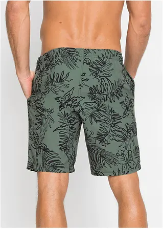bonprix Sportliche Badeshorts mit modischem Druck - grün im Angebot