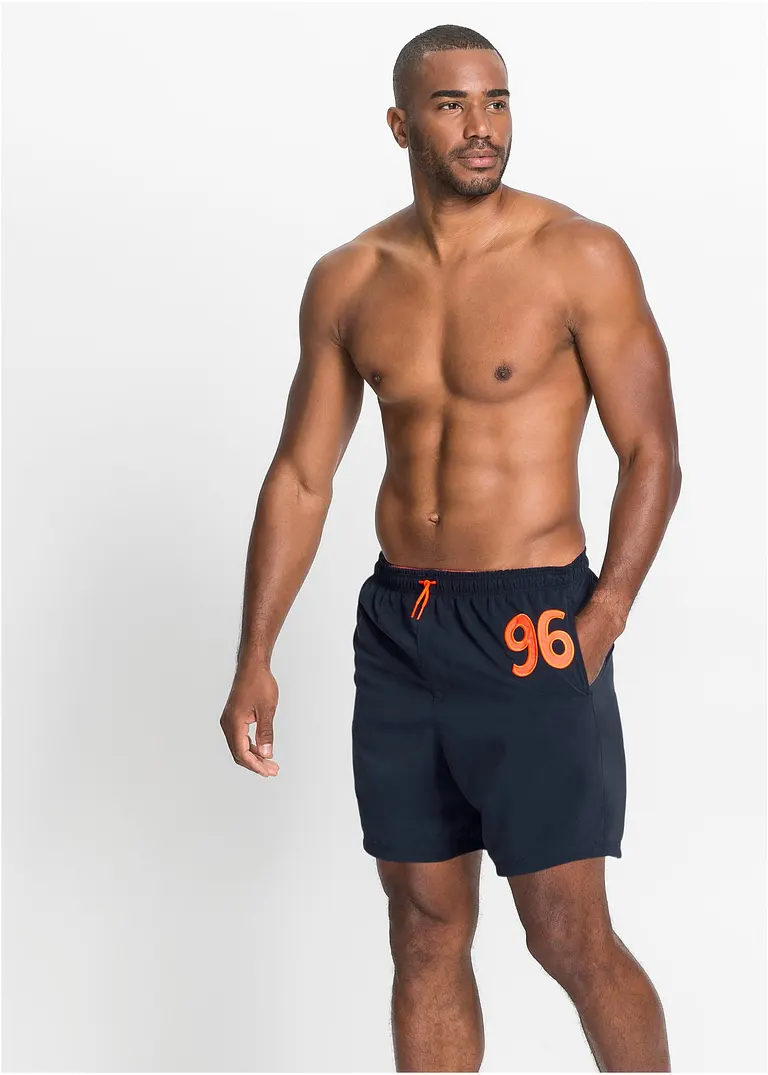 bonprix Attraktiver Herrenbadeshorts mit elastischem Bund - blau - Herren Günstiger Verkauf