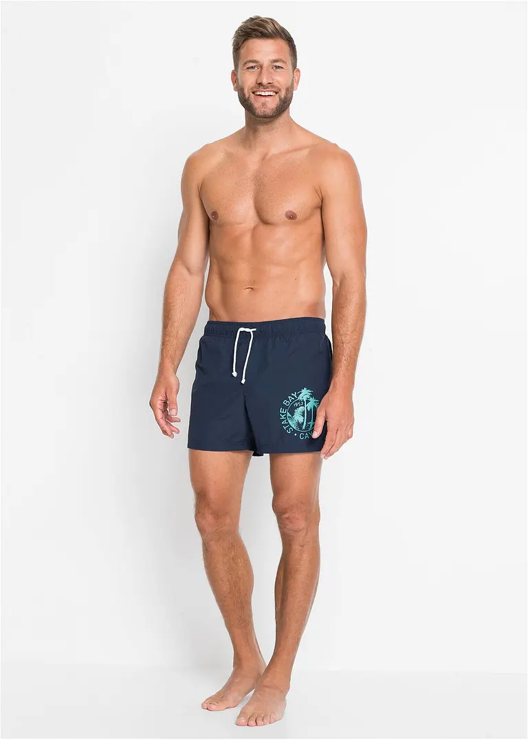 bonprix Sommerliche Badeshorts mit einer Tasche hinten. - blau Meist gekauft