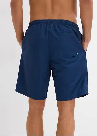 bonprix Bequeme Badeshorts mit dekorativem Druck - blau Blitzverkäufe