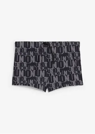 bonprix Modische Badehose mit trendigem Druck - schwarz Fabrikpreis