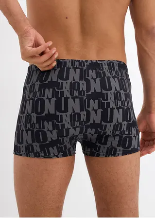 bonprix Modische Badehose mit trendigem Druck - schwarz Fabrikpreis
