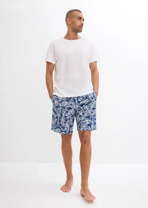 bonprix Modische Badeshorts mit tollem Druck - blau - Herren Sonderangebot