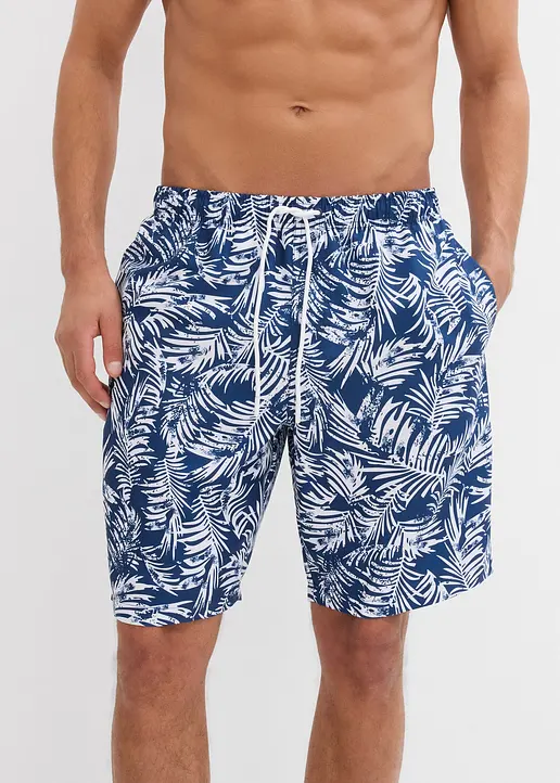 bonprix Modische Badeshorts mit tollem Druck - blau - Herren Sonderangebot