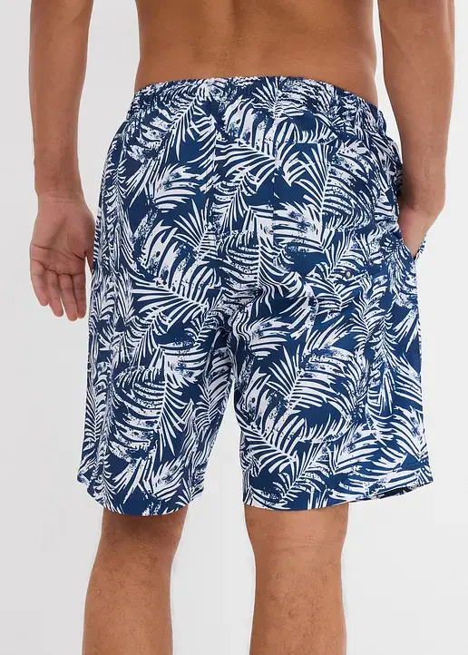 bonprix Modische Badeshorts mit tollem Druck - blau - Herren Sonderangebot