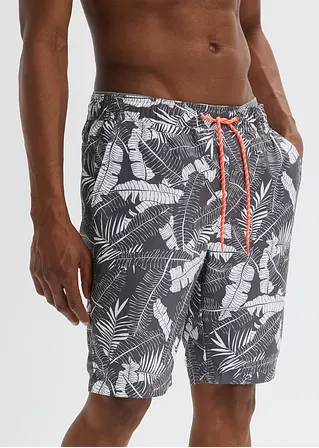 bonprix Sommerlich bedruckte Strand-Bermuda - grau - Herren Günstig kaufen