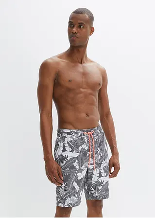 bonprix Sommerlich bedruckte Strand-Bermuda - grau - Herren Günstig kaufen