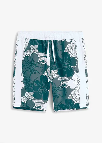 bonprix Sommerlich bedruckte Strand-Bermuda - petrol - Herren Exklusivangebot