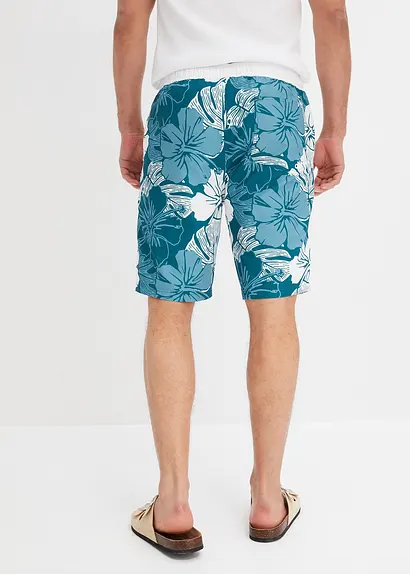 bonprix Sommerlich bedruckte Strand-Bermuda - petrol - Herren Exklusivangebot