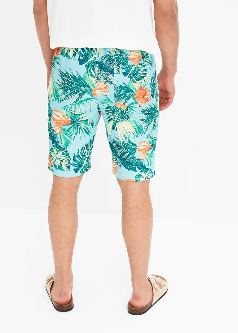 bonprix trendige Strandbermuda mit Allover-Druck - blau Preisnachlass