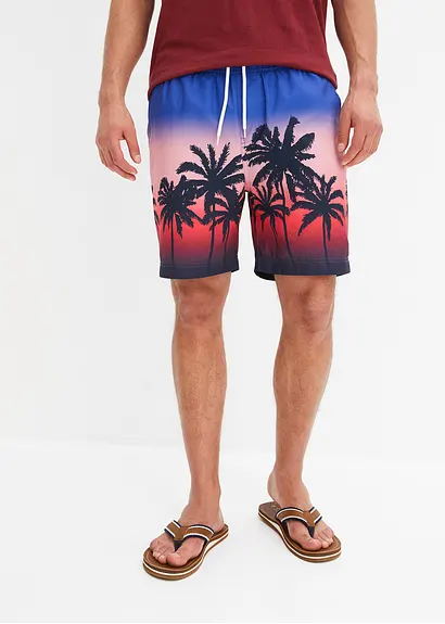 bonprix trendige Strandshorts mit sommerlichem Druckmotiv - blau - Herren Black Friday