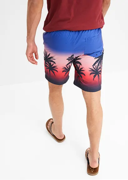 bonprix trendige Strandshorts mit sommerlichem Druckmotiv - blau - Herren Black Friday