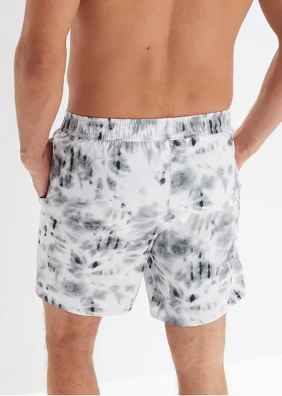 bonprix Schöne Badeshorts mit modischem Print - schwarz Weihnachtsangebot