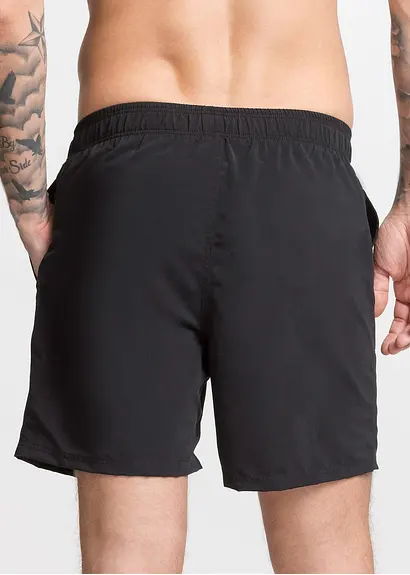 bonprix Sportive Badeshorts in unifarbenem Design - schwarz Muttertagsangebot