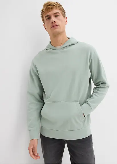 bonprix modernes Basic-Kapuzensweatshirt im angesagten Loose Fit innen weich angeraut Tiefpreis
