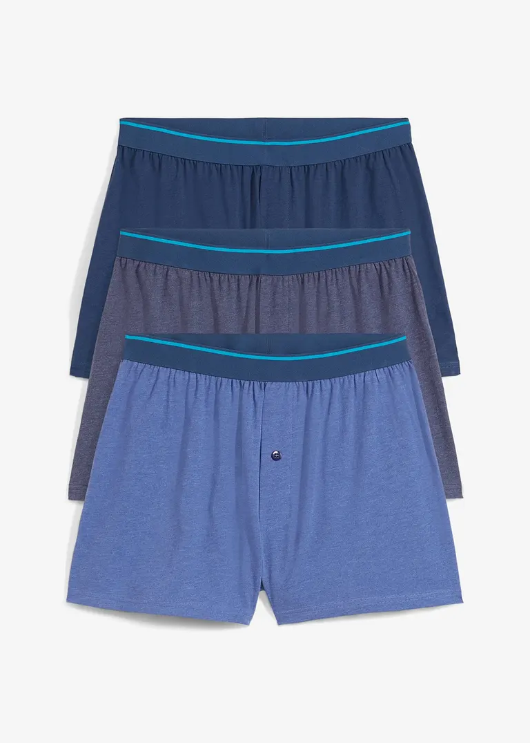 bonprix Lockere Jersey Boxershorts im praktischen 3er Pack Super Sparpreis