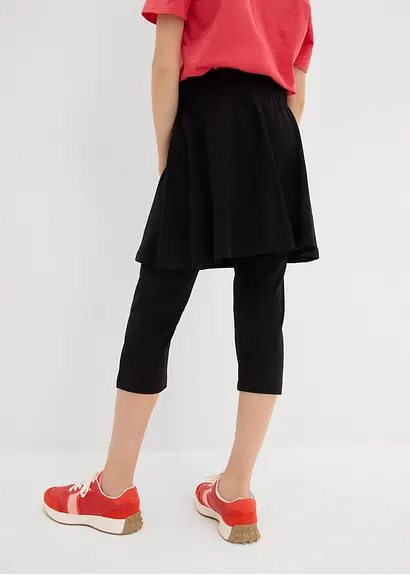bonprix Mädchen Capri-Legging mit Rock aus elastischem Bio-Baumwoll-Mix Super Rabatt