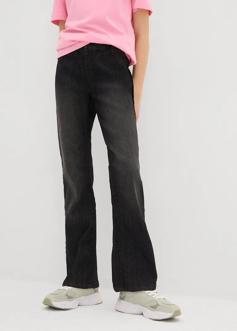 bonprix Mädchen Jeggings mit leicht ausgestelltem Bein und aufgesetzten Geäßtaschen Begrenzt auf 3 Tage